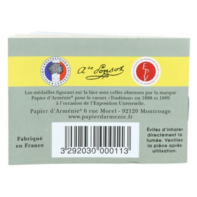 PAPIER ARMÉNIE PARFUM ROSE - Carnet de 12 feuillets triples - Pharmaci